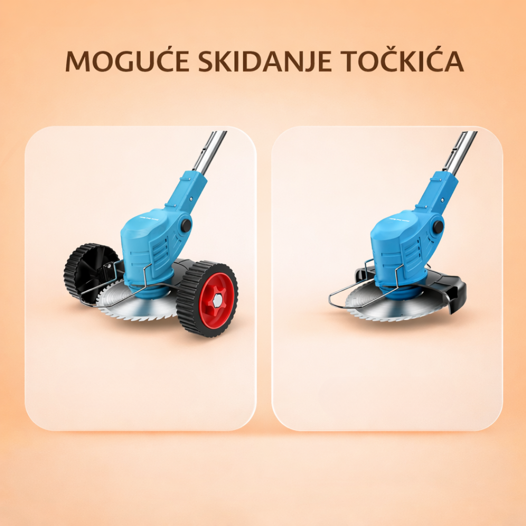 Aku trimer za travu sa točkićima - rs-mangoshop.com

