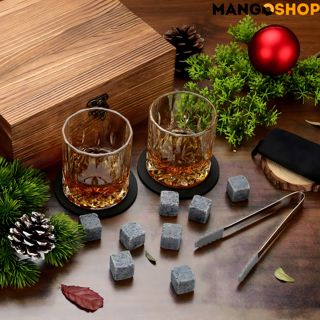 Luksuzni viski set u drvenoj kutiji - rs-mangoshop.com