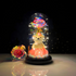 Romanticna LED lampa sa galaxy ruzom i medom u staklenom zvonu - rs-mangoshop.com